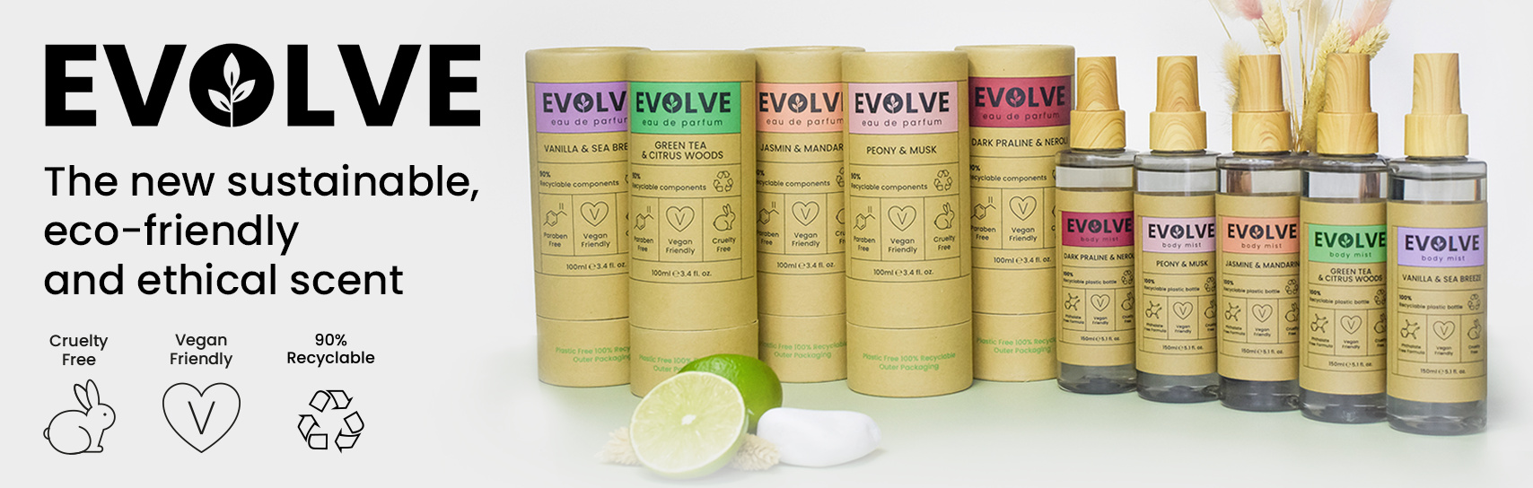 [Evolve - eau de parfum and body mist- products]