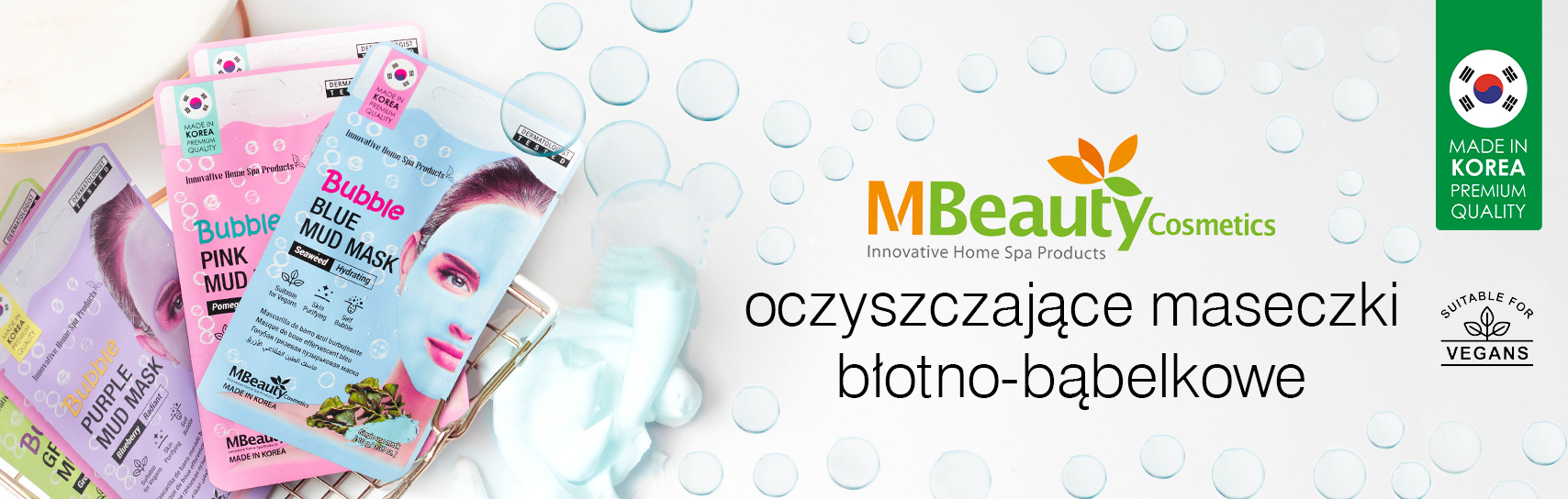 [MBeauty - maseczki oczyszczajace błotno - bąbelkowe - produkty]