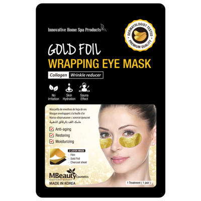  Gold foil wrapping eye mask