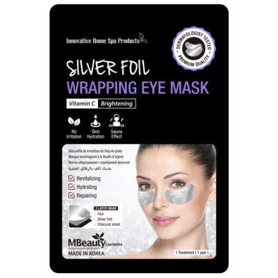  Silver foil wrapping eye mask